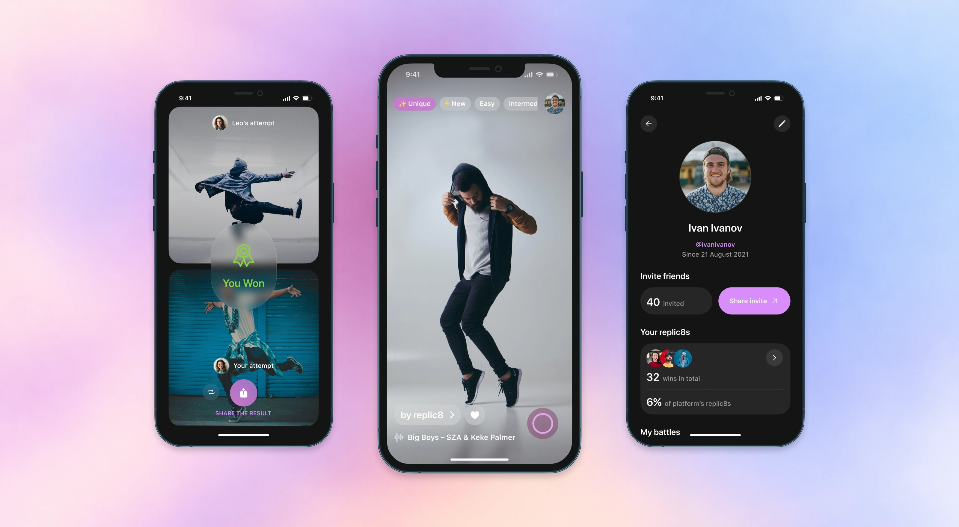 replic8 app for dancing challenges